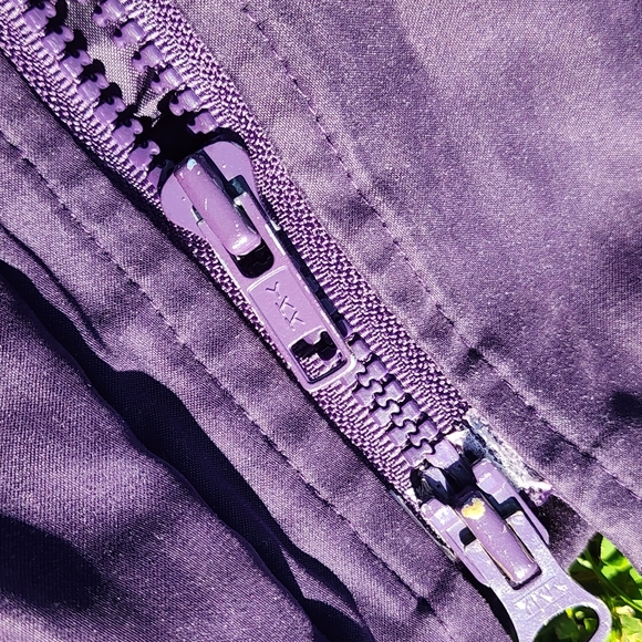 Women’s London Fog Purple Zipper Button Winter Jacket Hoodie Size Small Petite - Picture 9 of 10
